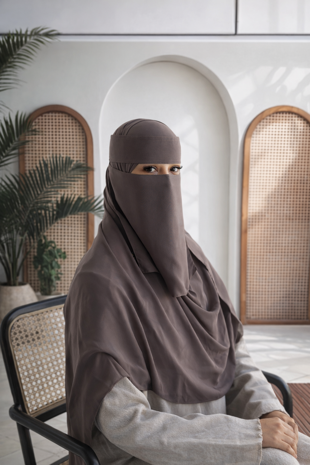 AISHA Set — Niqab + Large Scarf (Colors)